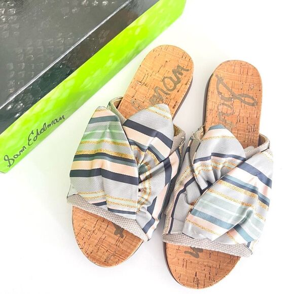 Sam Edelman Heidi Striped Knot Sandals 8.5 - Picture 1 of 8